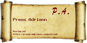 Press Adrienn névjegykártya